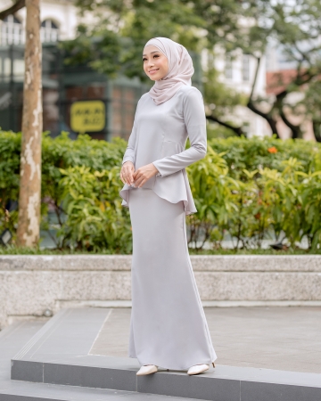 Irene Peplum - Soft Grey